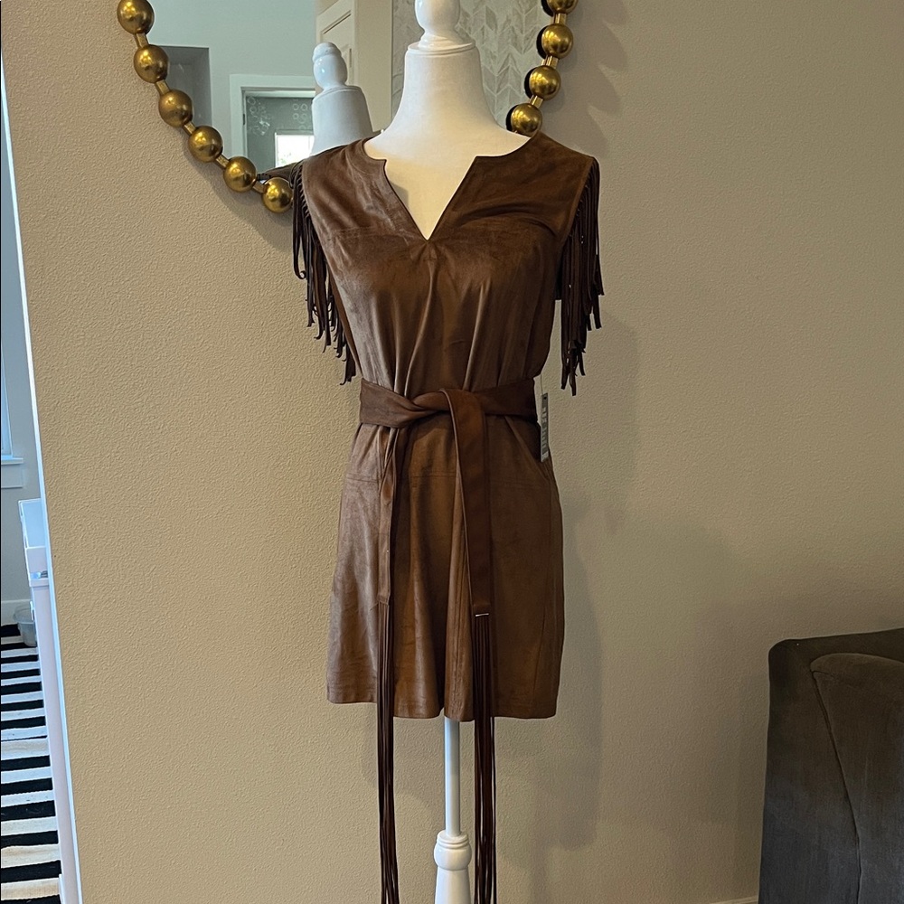New Suede Belted Dress
